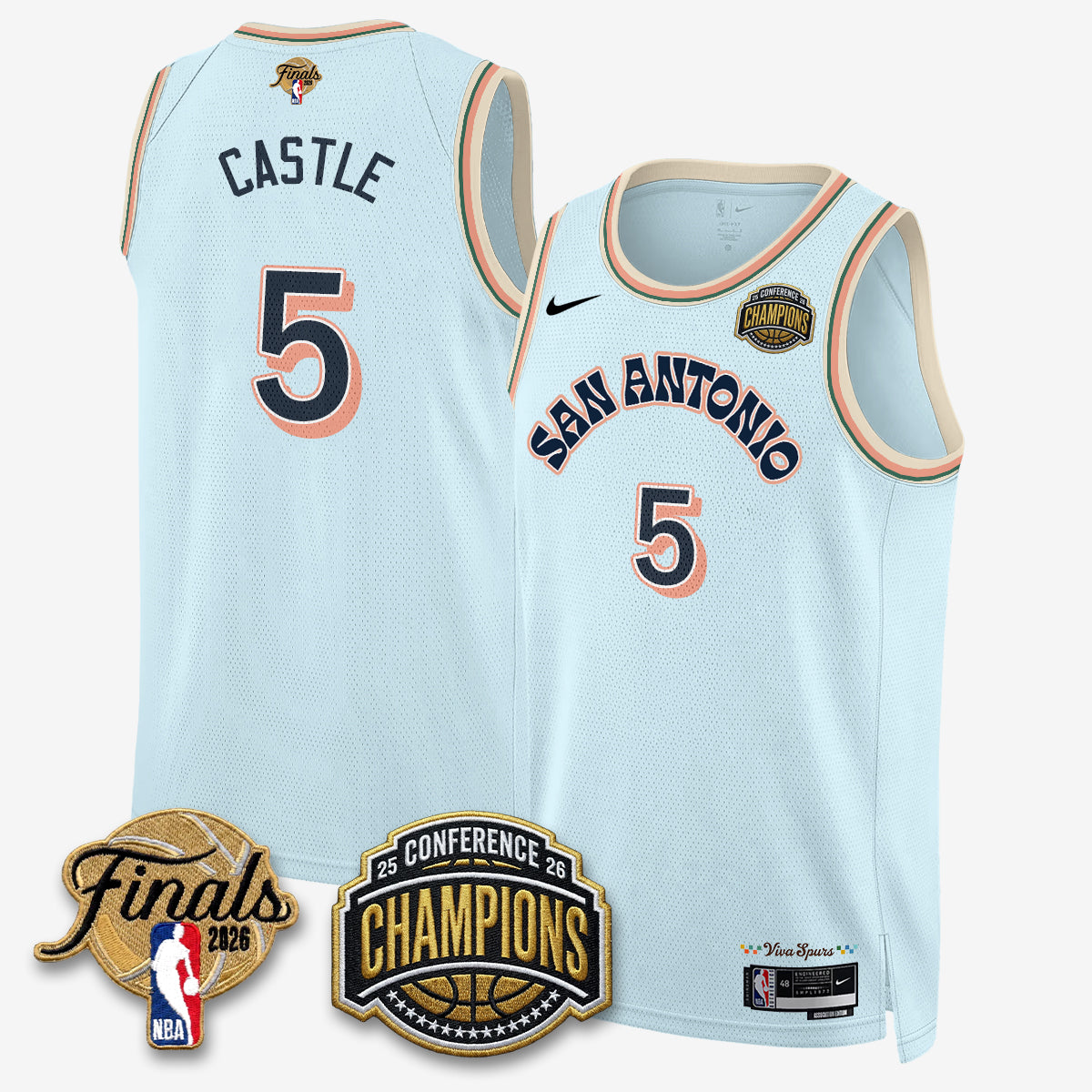 SAS 2026 NBA Western Conference Champions Vapor City 21/22 Edition Jersey - Stitched product image 31, provided for visual
