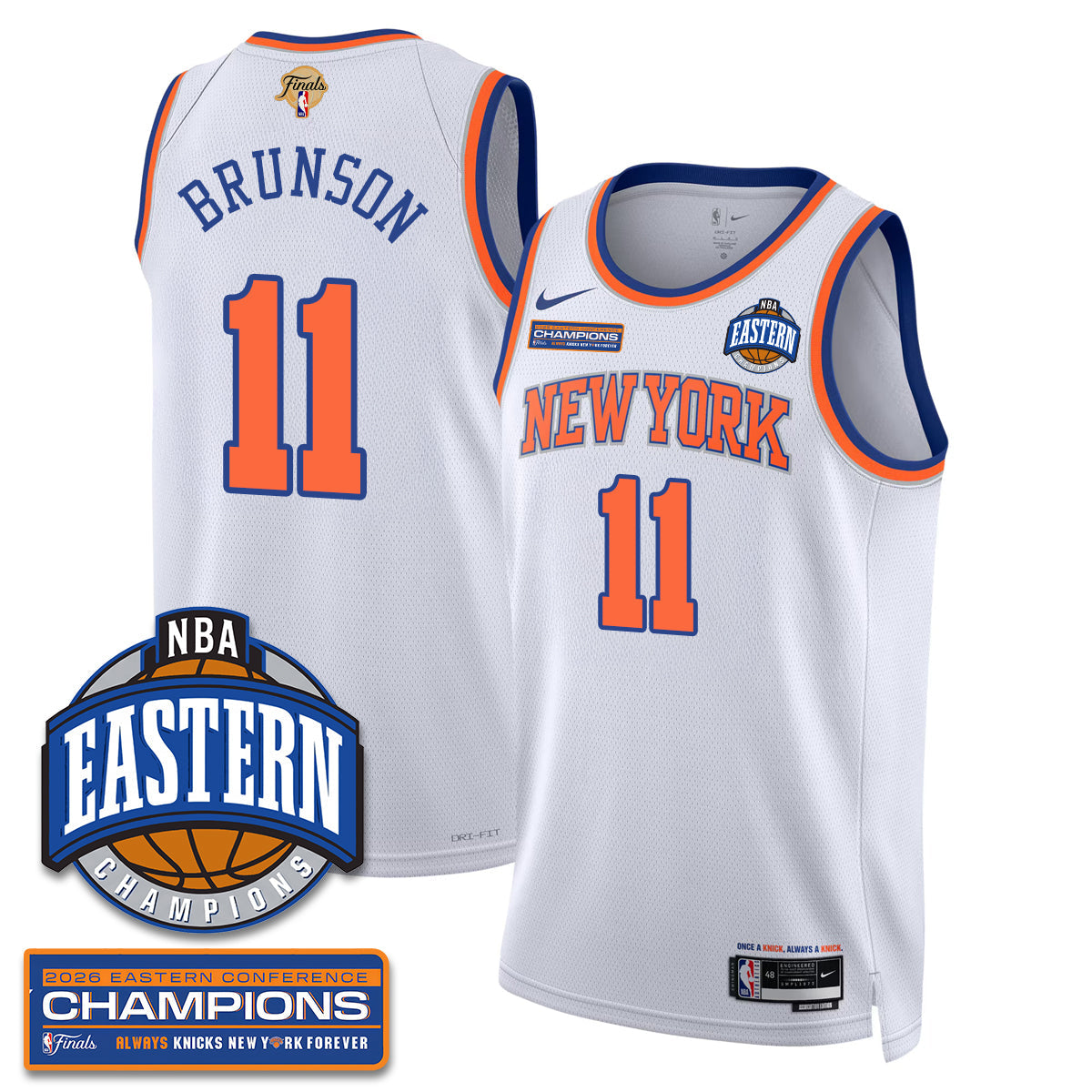 NYK 2026 NBA Eastern Conference Champions City Jersey - Stitched product image 1, provided for visual reference and product