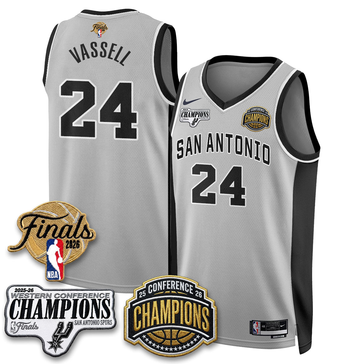 SAS 2026 NBA Western Conference Champions Vapor Jersey - Stitched product image 30, provided for visual reference and