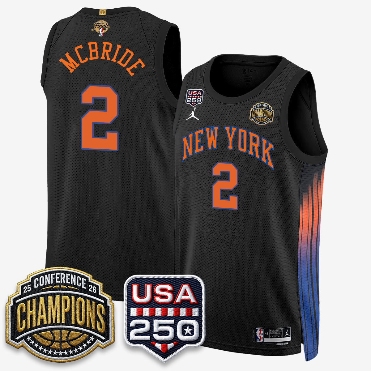 NYK 2026 NBA Eastern Conference Champions City Edition Jersey V2- Stitched product image 25, provided for visual reference