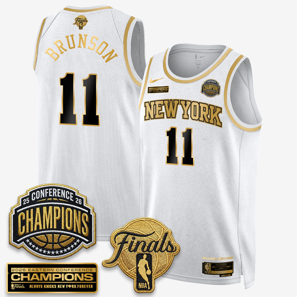NYK 2026 NBA Eastern Conference Champions Black Gold Edition Jersey - Stitched product image 19, provided for visual