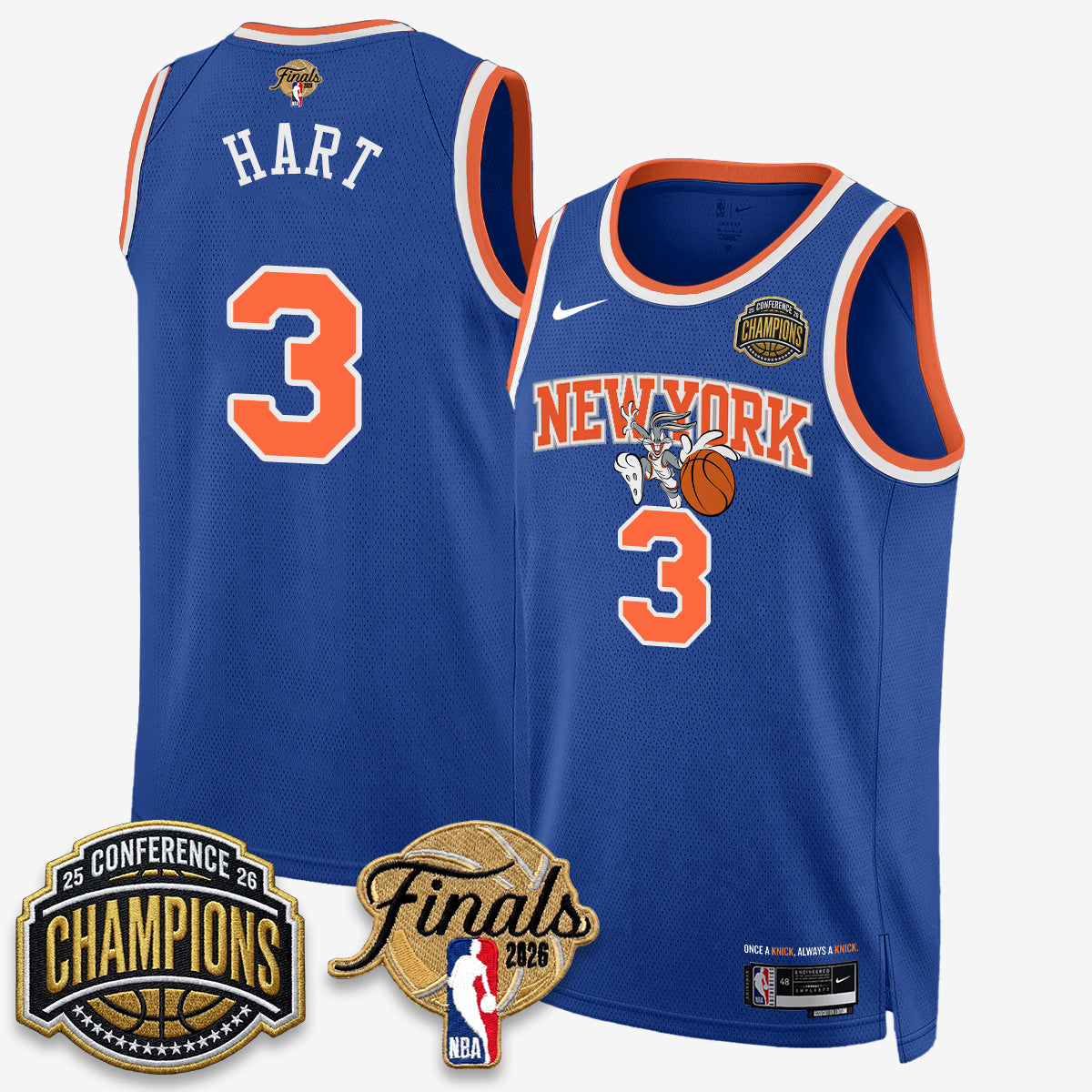 NYK 2026 NBA Eastern Conference Champions x Looney Tunes Vapor Jersey V2- Stitched product image 14, provided for visual