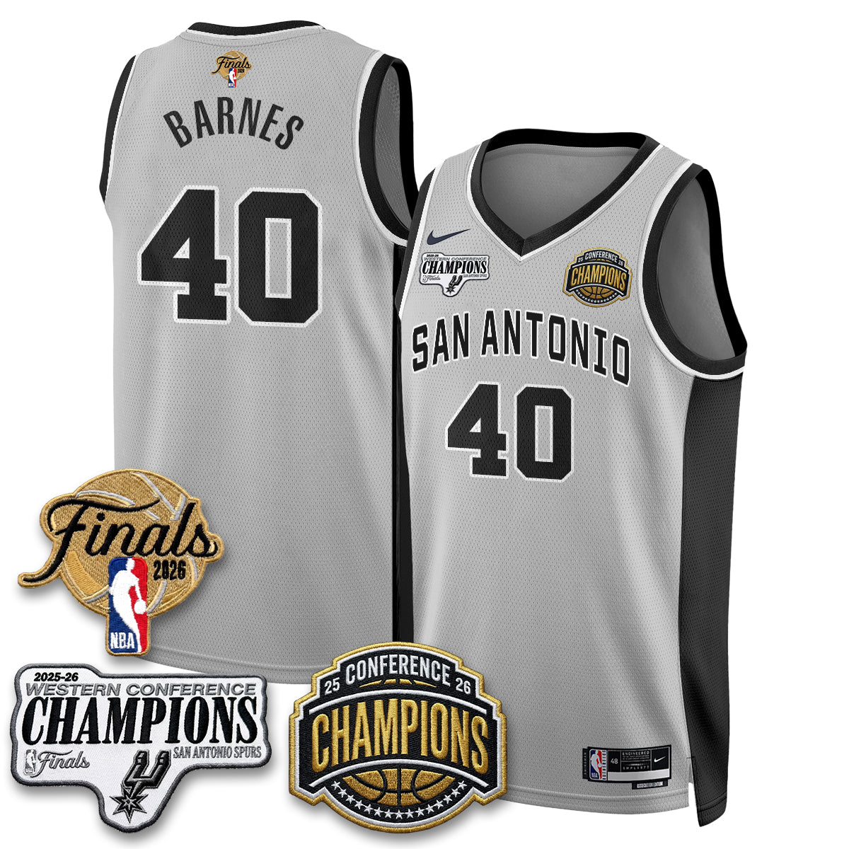 SAS 2026 NBA Western Conference Champions Vapor Jersey - Stitched product image 34, provided for visual reference and