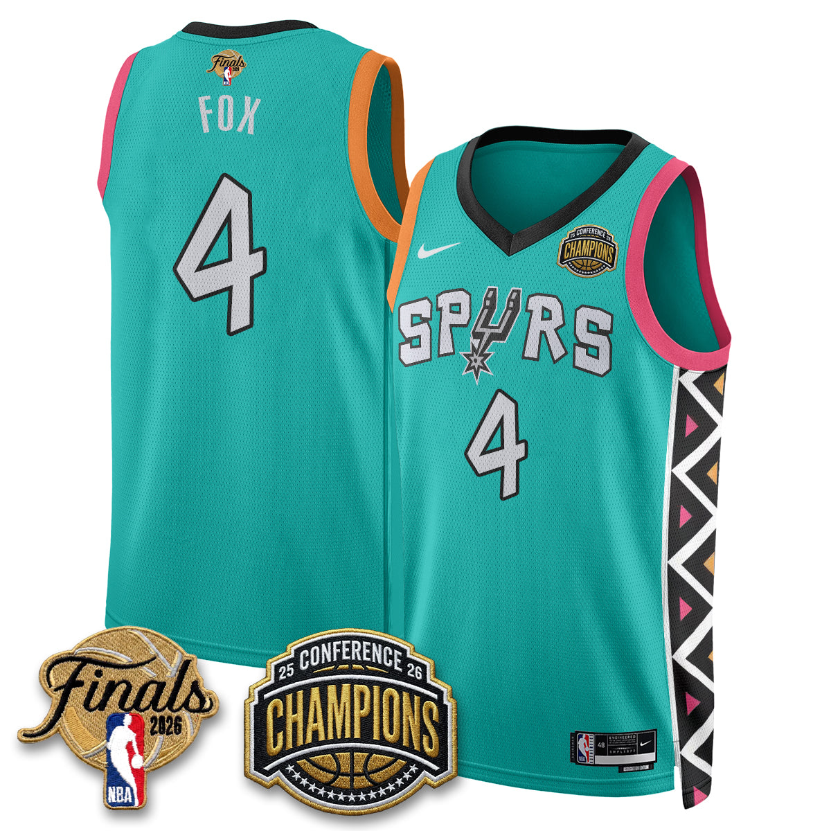 SAS 2026 NBA Western Conference Champions Vapor City Edition Jersey - Stitched product image 4, provided for visual