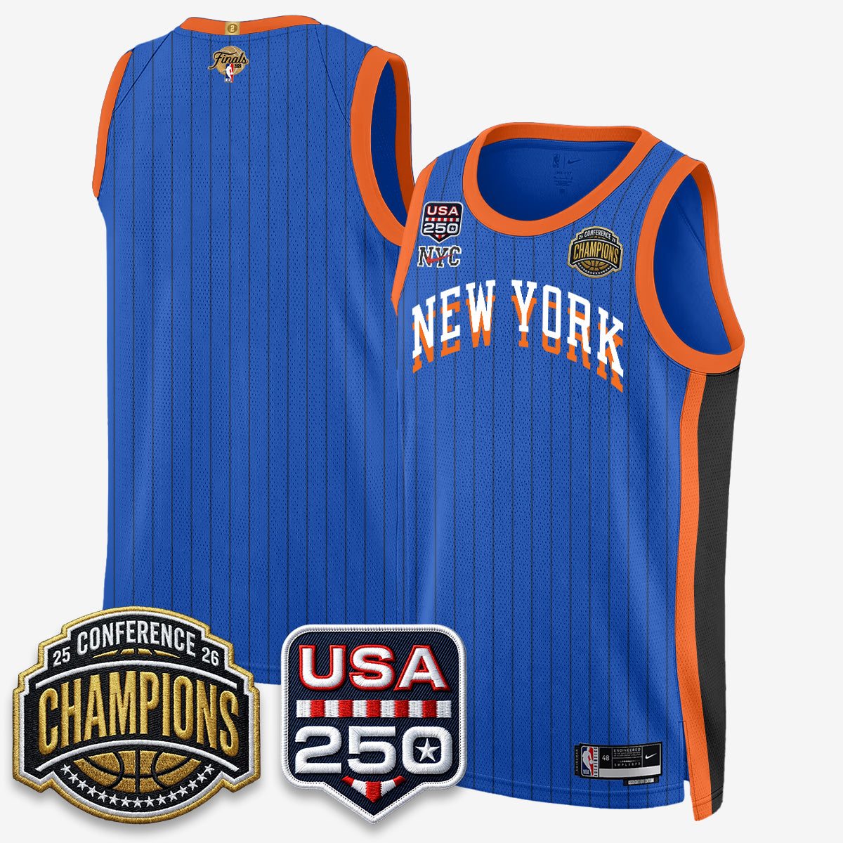 NYK 2026 NBA Eastern Conference Champions City Edition Jersey V2- Stitched (2) product image 17, provided for visual
