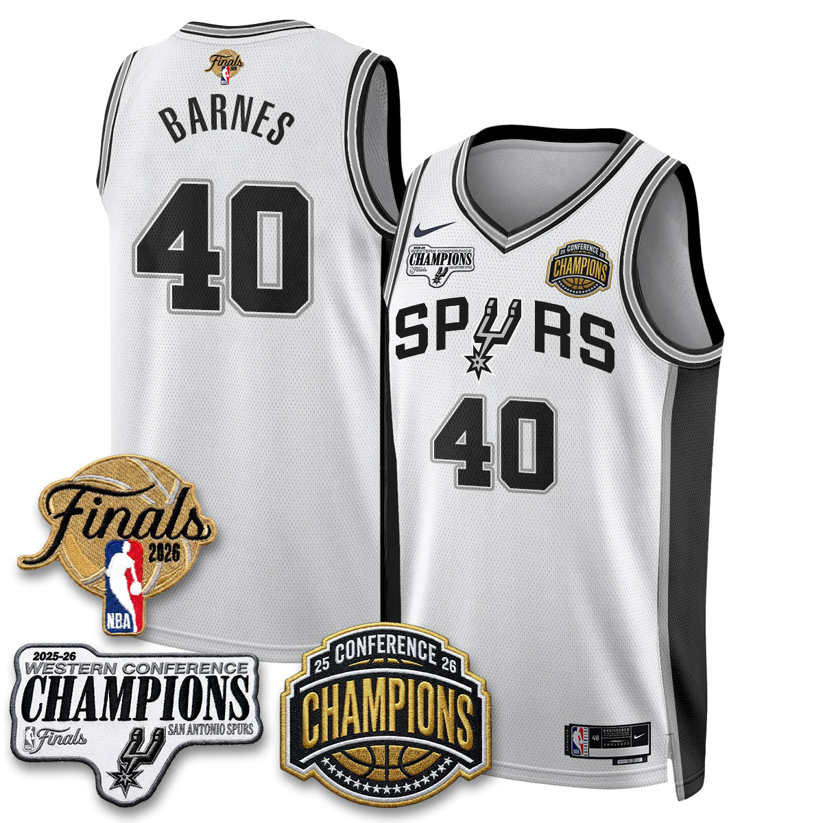 SAS 2026 NBA Western Conference Champions Vapor Jersey - Stitched product image 7, provided for visual reference and product