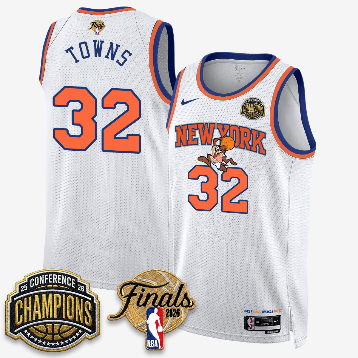 NYK 2026 NBA Eastern Conference Champions x Looney Tunes Vapor Jersey V2- Stitched product image 29, provided for visual