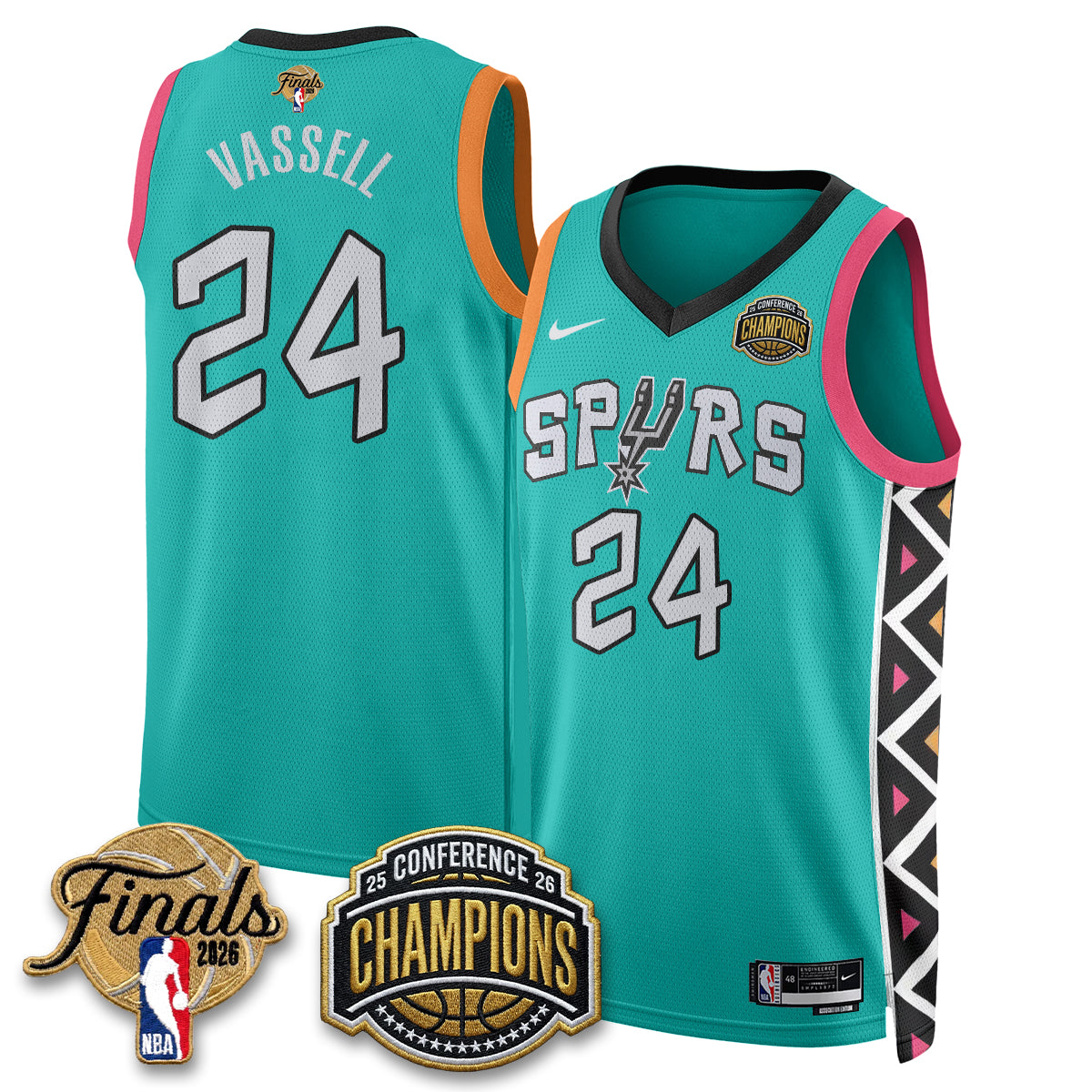 SAS 2026 NBA Western Conference Champions Vapor City Edition Jersey - Stitched product image 6, provided for visual