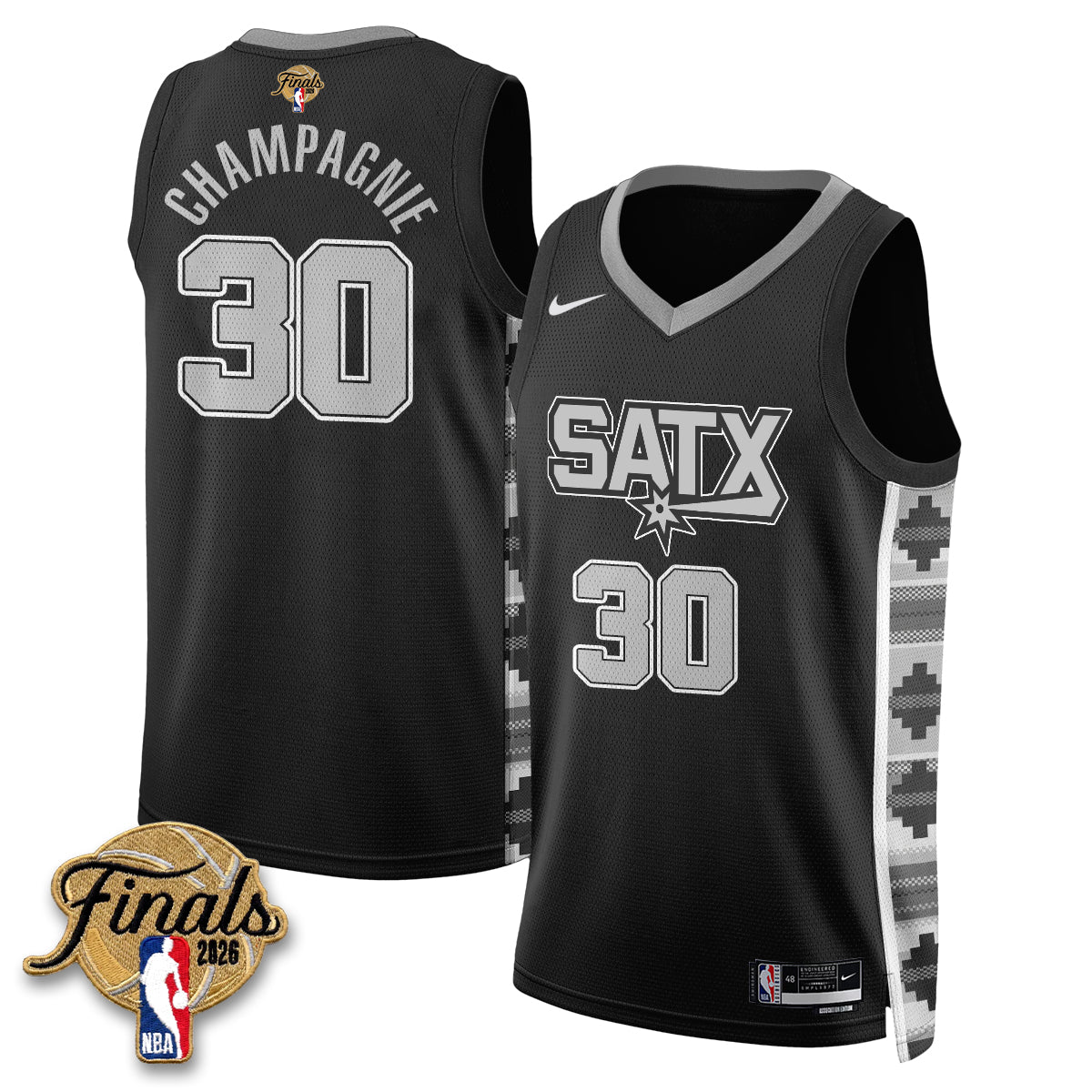 SAS 2026 NBA Western Conference Champions Vapor Jersey V2- Stitched product image 26, provided for visual reference and