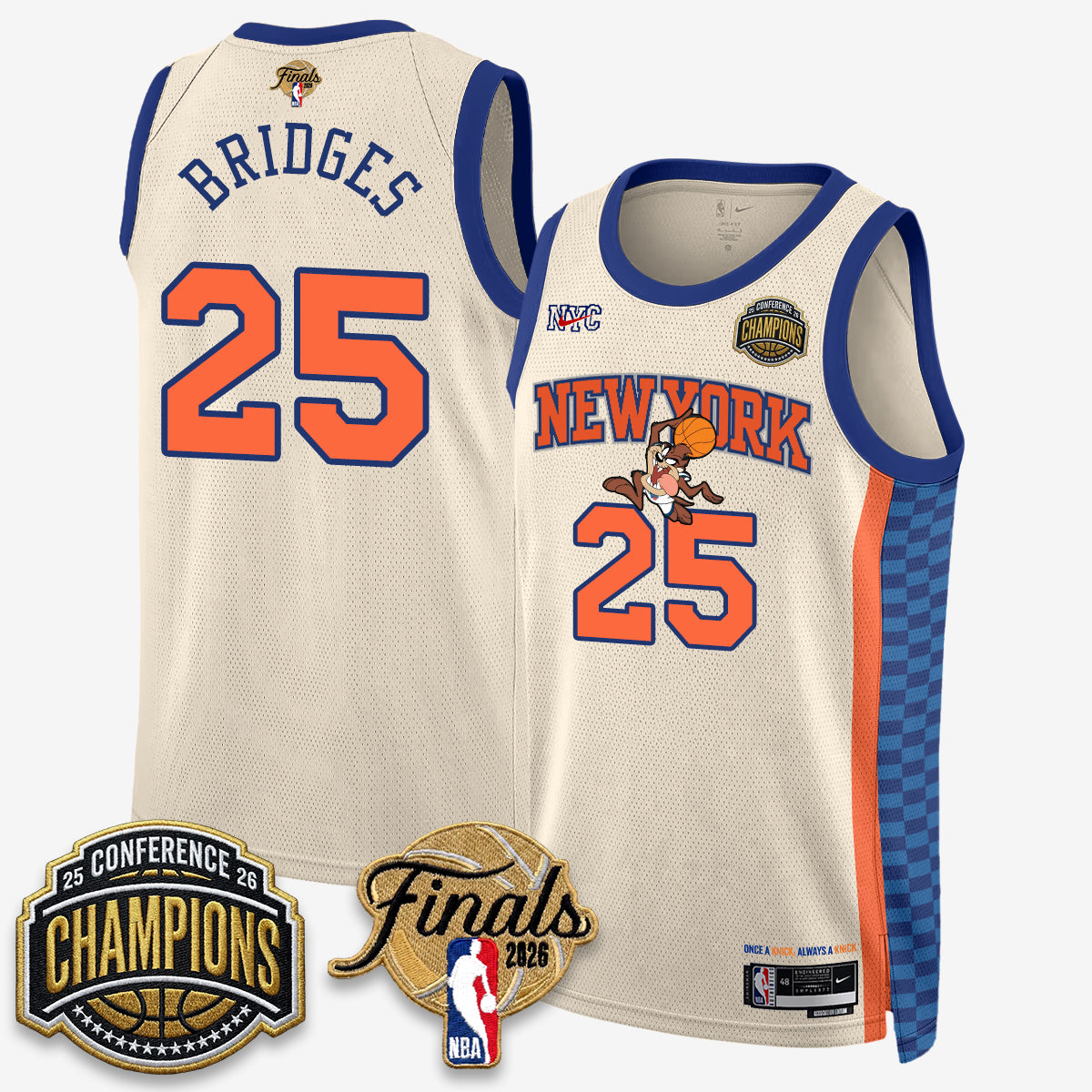 NYK 2026 NBA Eastern Conference Champions x Looney Tunes Vapor Jersey V2- Stitched product image 49, provided for visual