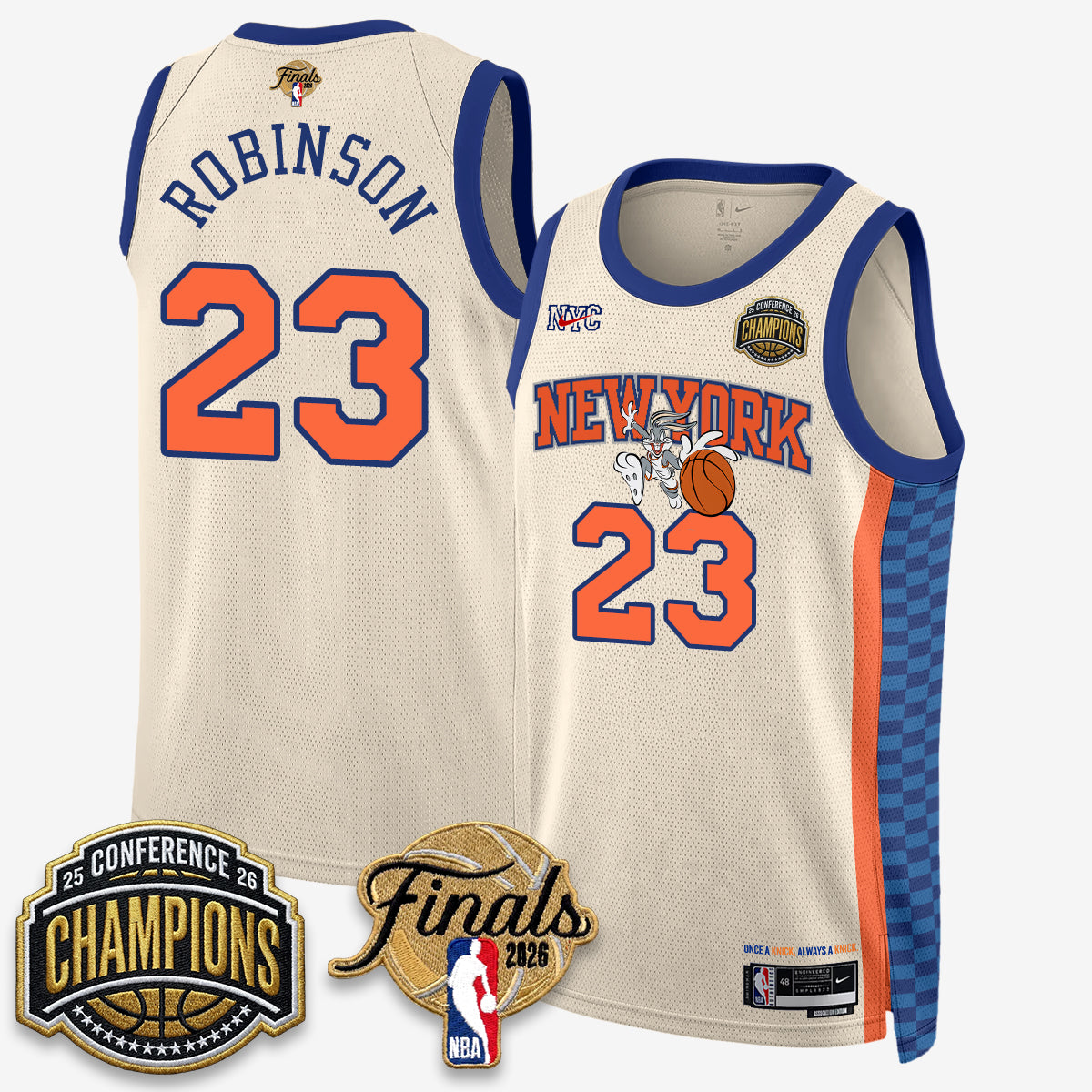 NYK 2026 NBA Eastern Conference Champions x Looney Tunes Vapor Jersey V2- Stitched product image 24, provided for visual