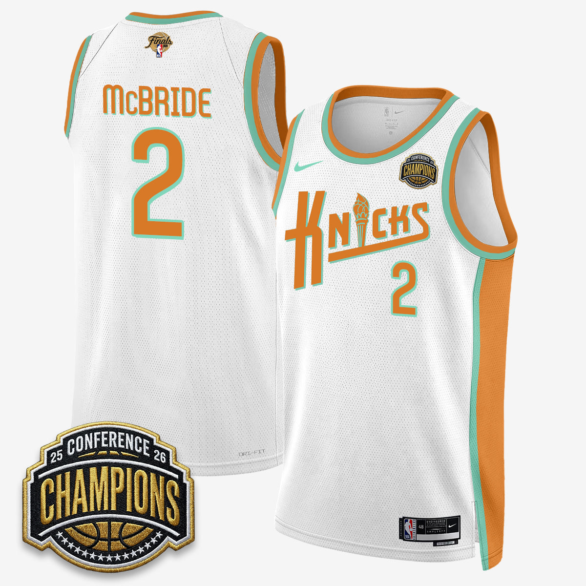 NYK 2026 Eastern Conference Champions Special Edition Jersey V2- Stitched product image 7, provided for visual reference and