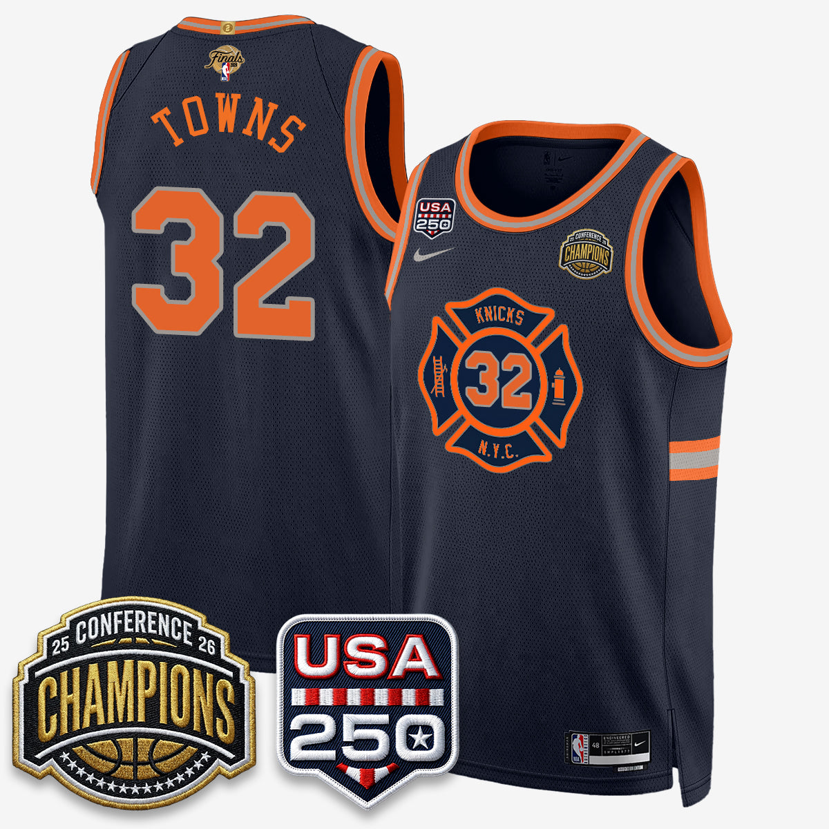 NYK 2026 NBA Eastern Conference Champions City Edition Jersey V2- Stitched (2) product image 29, provided for visual