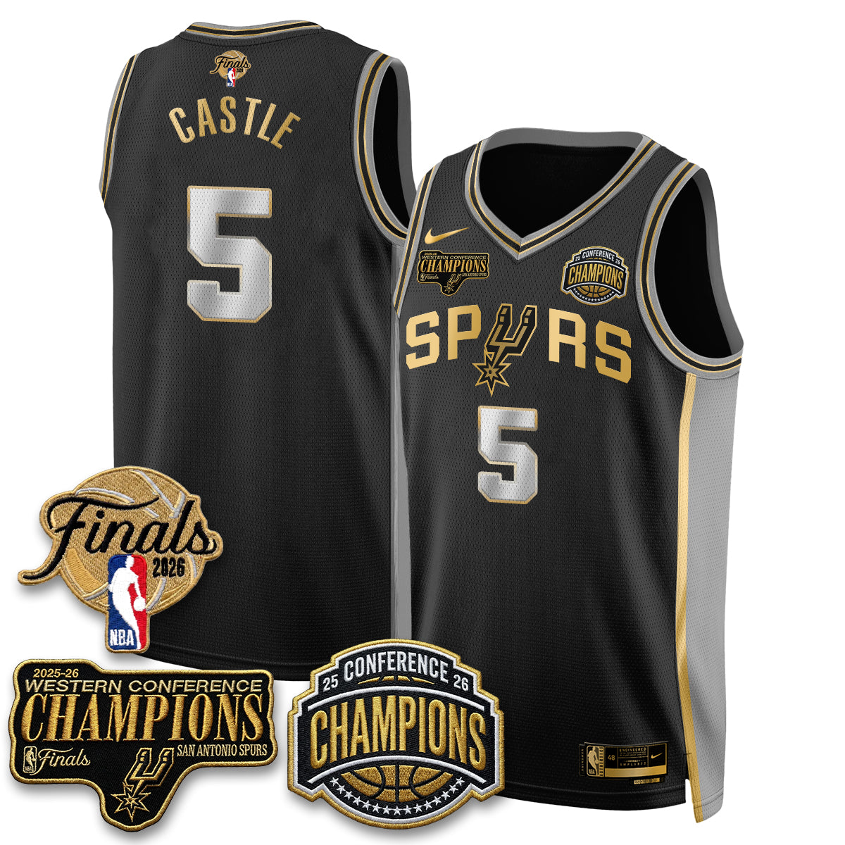 SAS 2026 NBA Western Conference Champions Vapor Special Edition Jersey - Stitched (1) product image 8, provided for visual