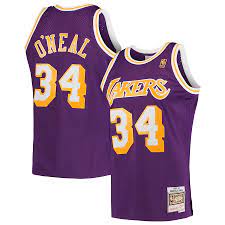 Los Angeles Lakers Shaquille O'Neal Purple 1996-97 Hardwood Classics Swingman Jersey product image 1, provided for visual