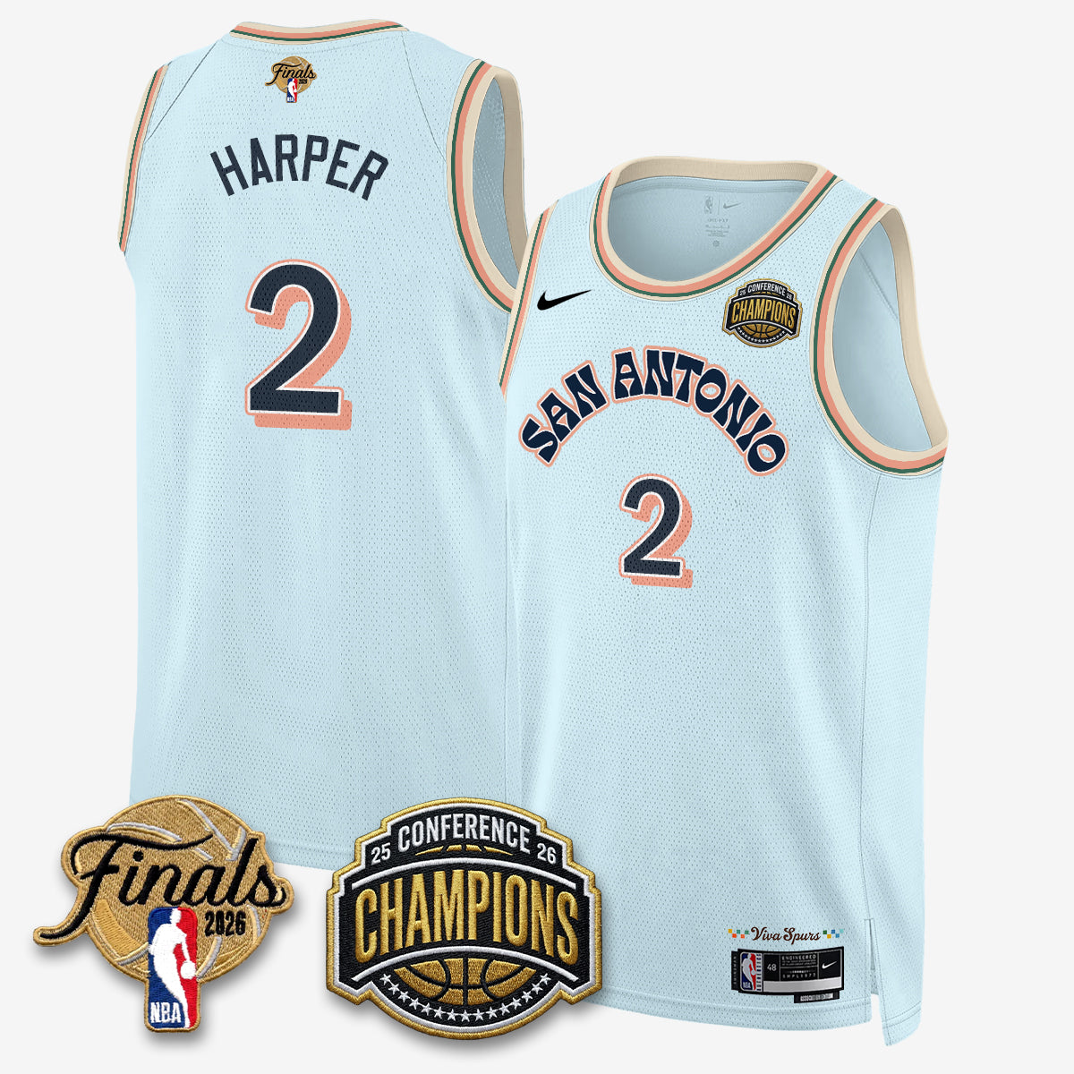 SAS 2026 NBA Western Conference Champions Vapor City 21/22 Edition Jersey - Stitched product image 33, provided for visual