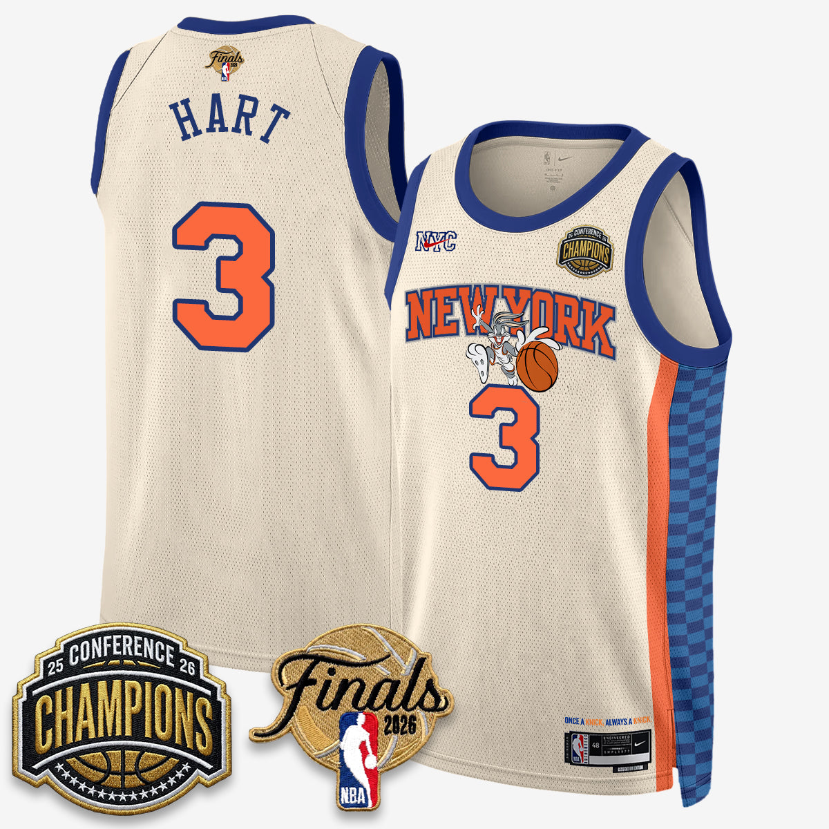 NYK 2026 NBA Eastern Conference Champions x Looney Tunes Vapor Jersey V2- Stitched product image 23, provided for visual