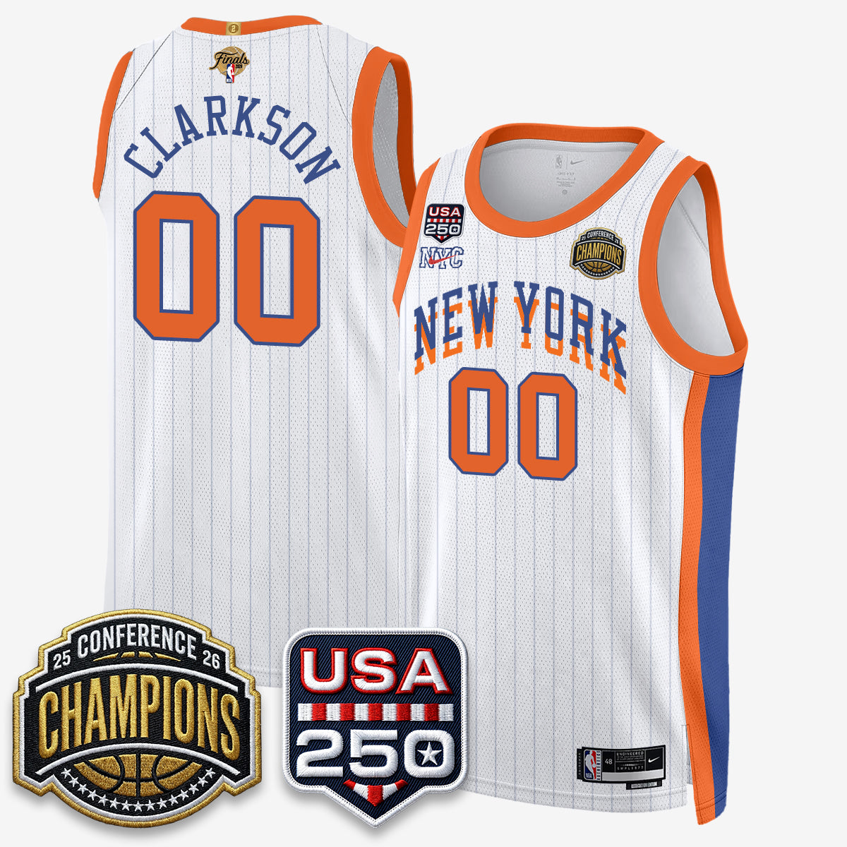NYK 2026 NBA Eastern Conference Champions City Edition Jersey V2- Stitched (2) product image 8, provided for visual