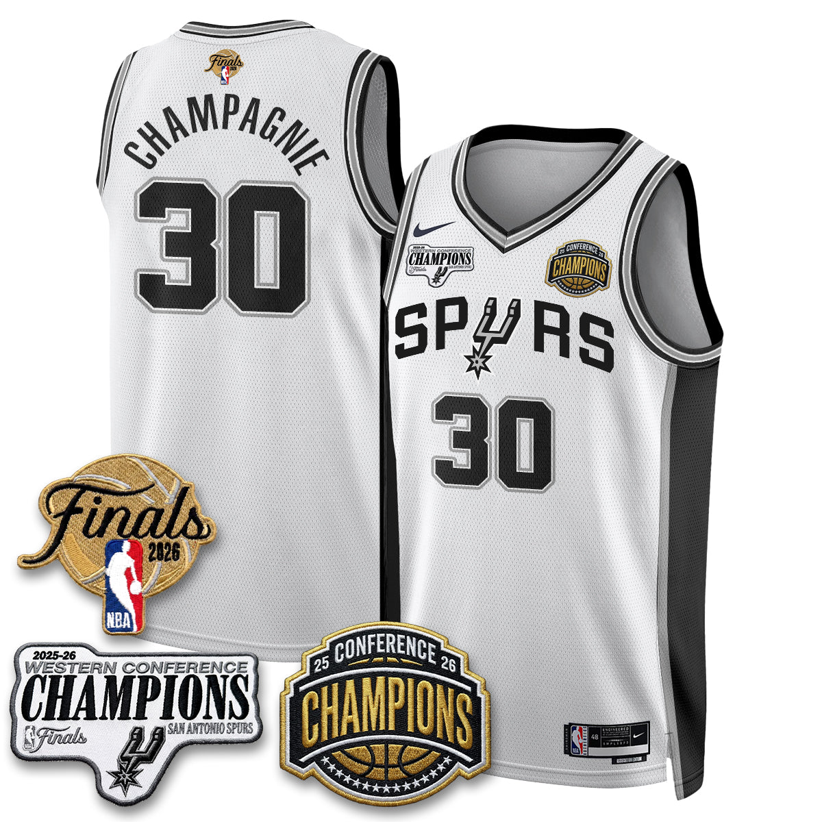 SAS 2026 NBA Western Conference Champions Vapor Jersey - Stitched product image 8, provided for visual reference and product