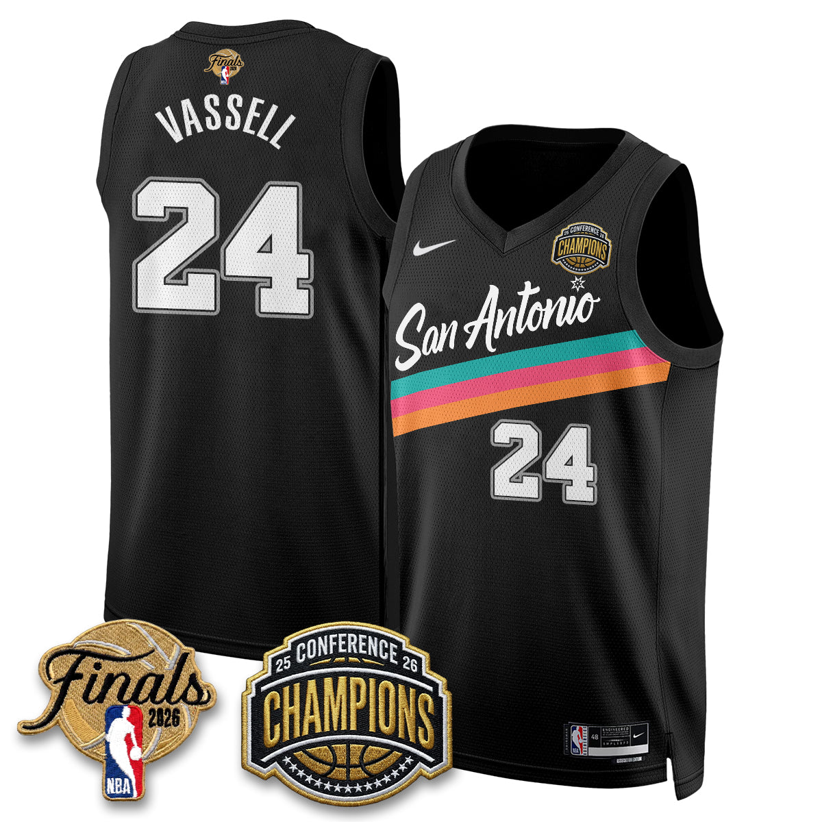 SAS 2026 NBA Western Conference Champions Vapor City Edition Jersey - Stitched product image 5, provided for visual
