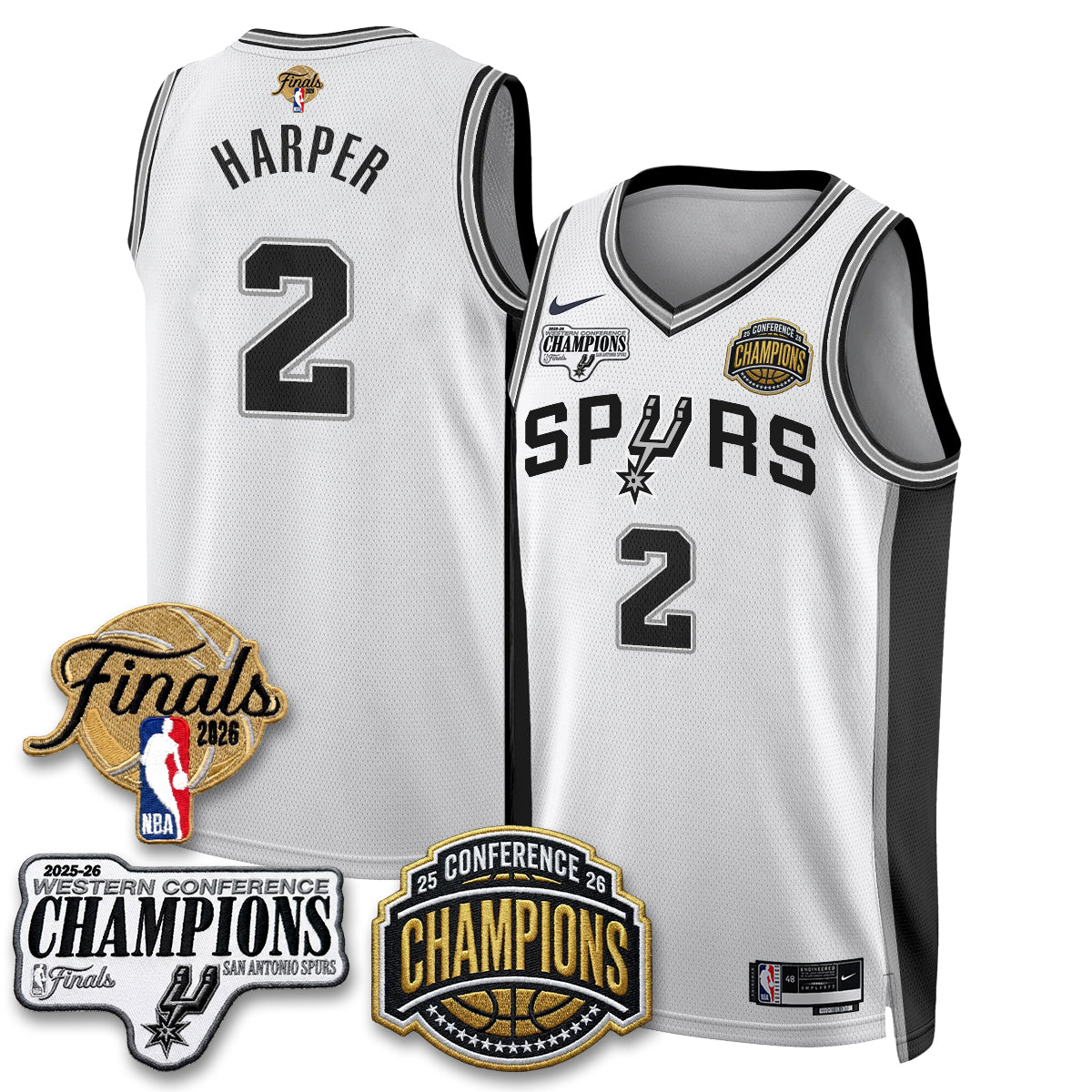 SAS 2026 NBA Western Conference Champions Vapor Jersey - Stitched product image 6, provided for visual reference and product