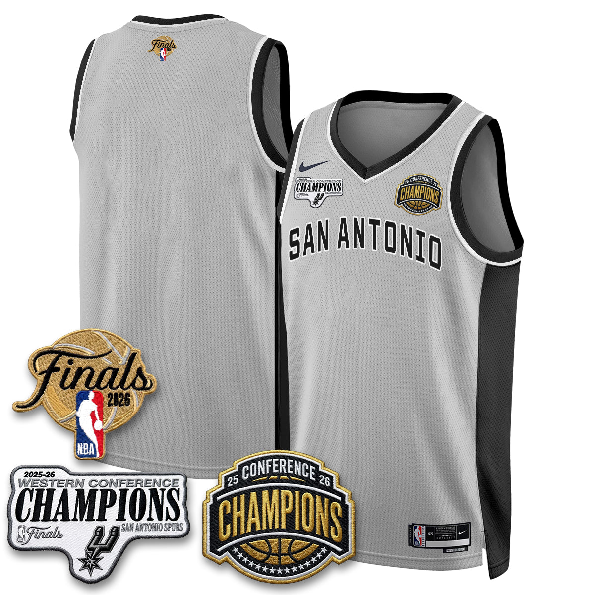 SAS 2026 NBA Western Conference Champions Vapor Jersey - Stitched product image 36, provided for visual reference and