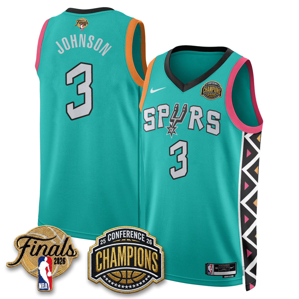 SAS 2026 NBA Western Conference Champions Vapor City 21/22 Edition Jersey - Stitched product image 23, provided for visual