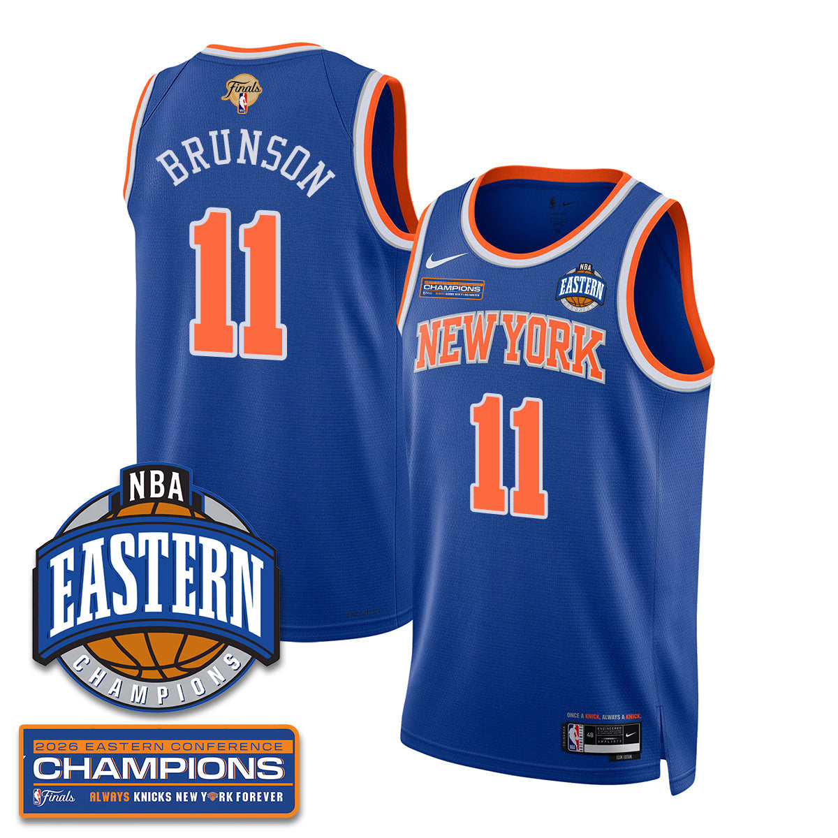 NYK 2026 NBA Eastern Conference Champions City Jersey - Stitched product image 19, provided for visual reference and product