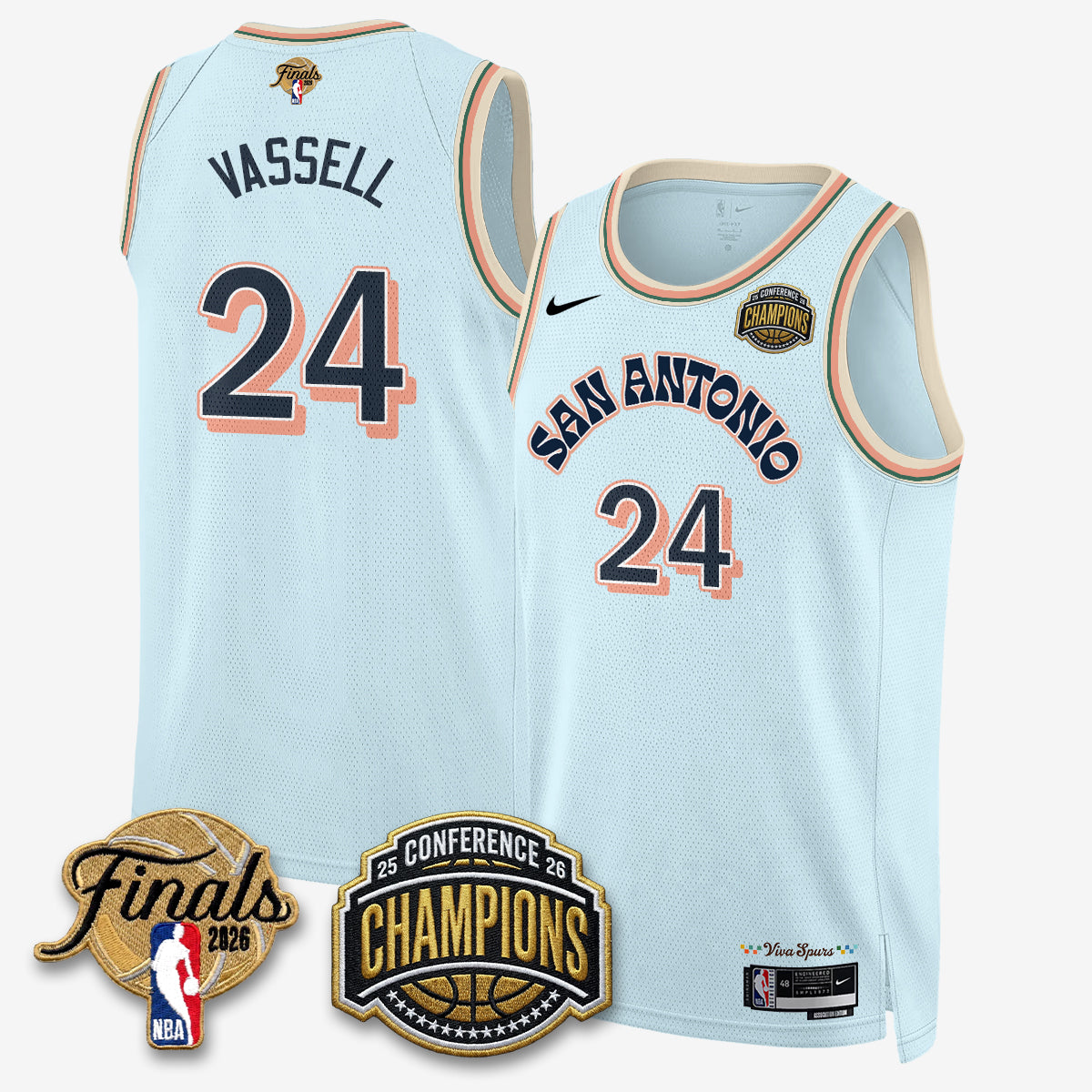 SAS 2026 NBA Western Conference Champions Vapor City Edition Jersey - Stitched product image 30, provided for visual