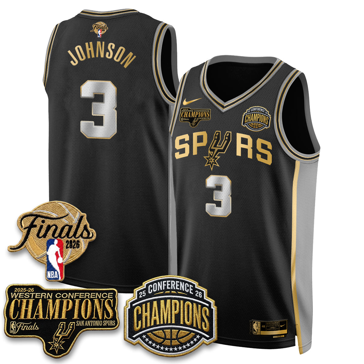 SAS 2026 NBA Western Conference Champions Vapor Special Edition Jersey - Stitched (1) product image 10, provided for visual