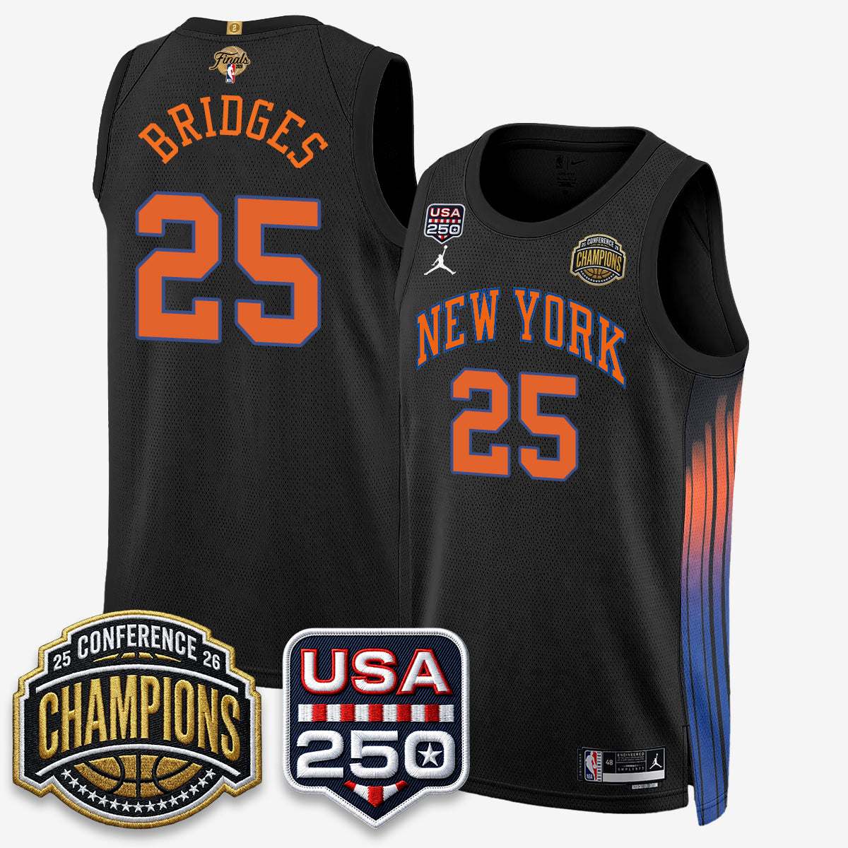 NYK 2026 NBA Eastern Conference Champions City Edition Jersey V2- Stitched (2) product image 22, provided for visual
