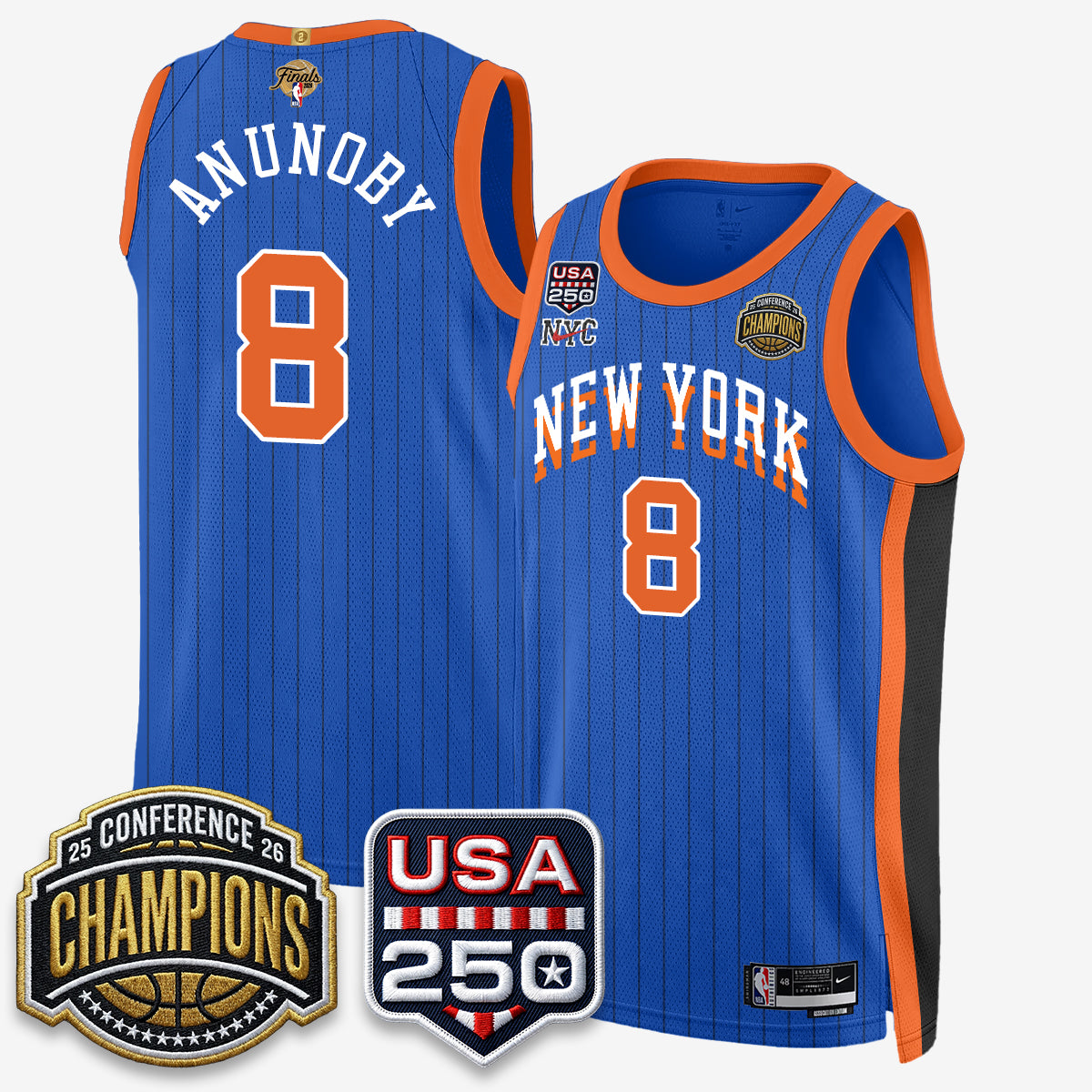 NYK 2026 NBA Eastern Conference Champions City Edition Jersey V2- Stitched (2) product image 15, provided for visual
