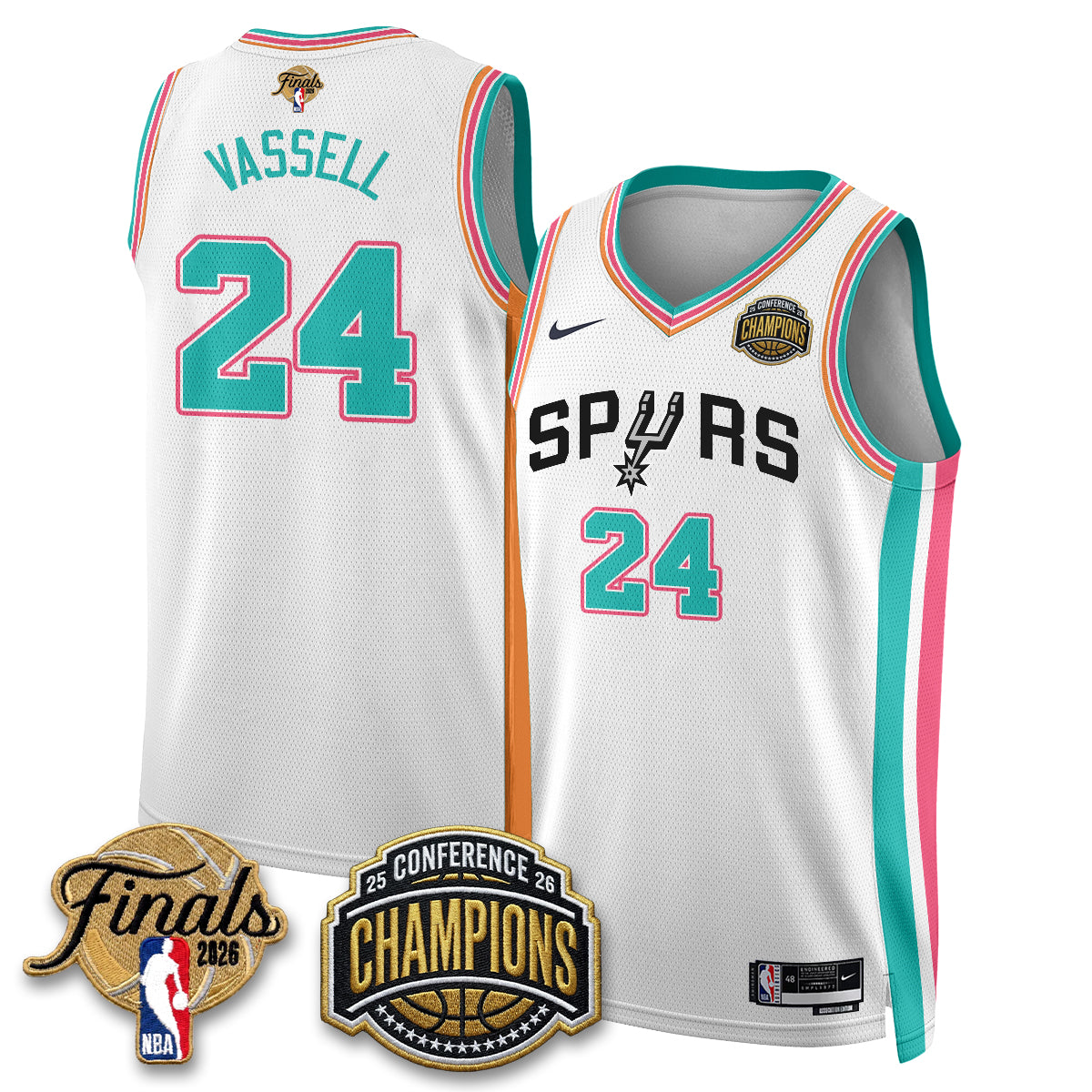 SAS 2026 NBA Western Conference Champions Vapor City 21/22 Edition Jersey - Stitched product image 6, provided for visual