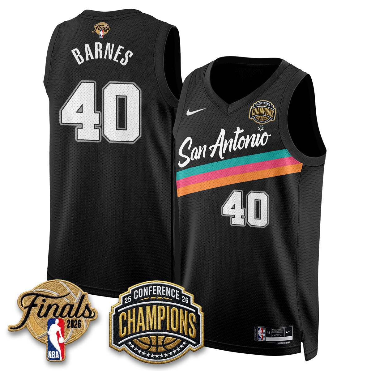 SAS 2026 NBA Western Conference Champions Vapor City Edition Jersey - Stitched product image 13, provided for visual