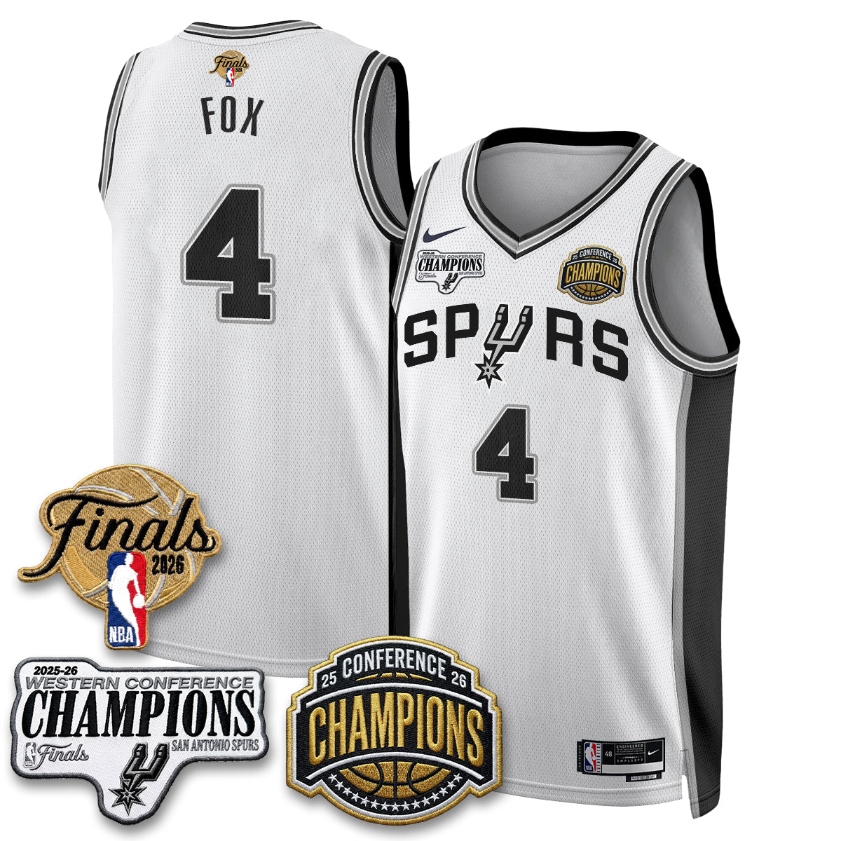 SAS 2026 NBA Western Conference Champions Vapor Jersey - Stitched product image 2, provided for visual reference and product
