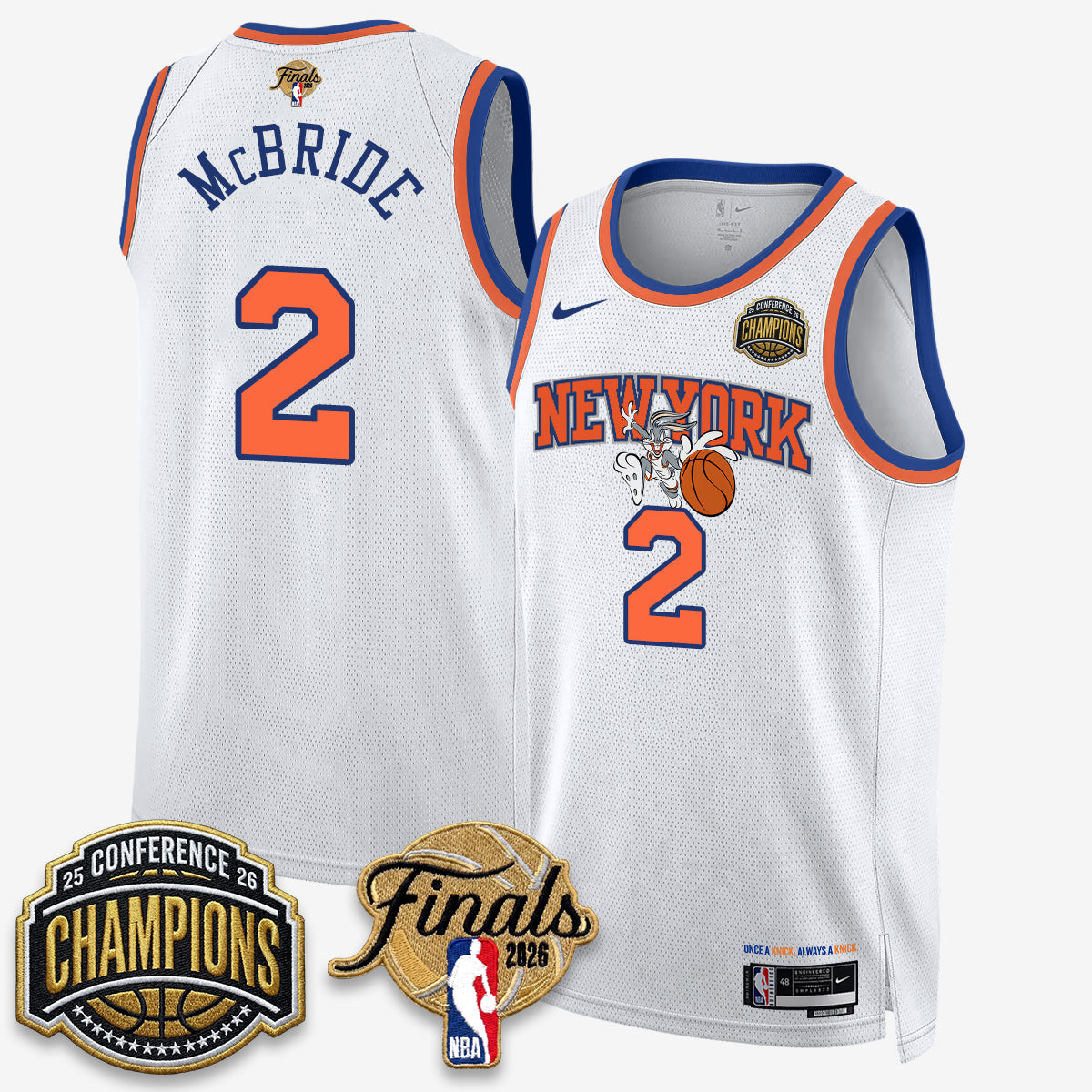 NYK 2026 NBA Eastern Conference Champions x Looney Tunes Vapor Jersey V2- Stitched product image 7, provided for visual