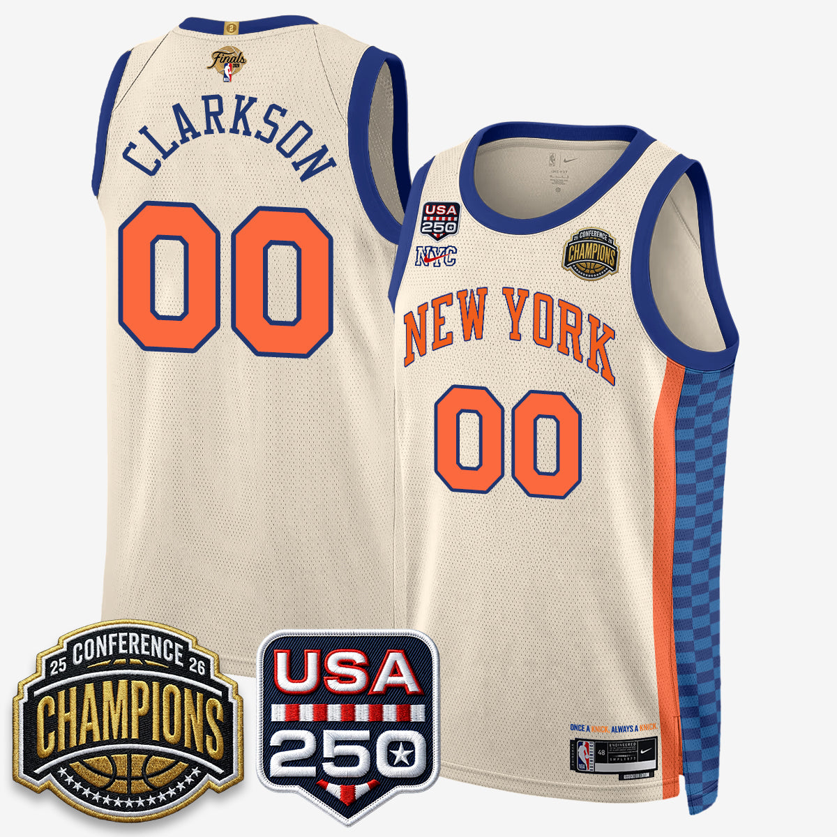 NYK 2026 NBA Eastern Conference Champions City Edition Jersey V2- Stitched (2) product image 44, provided for visual