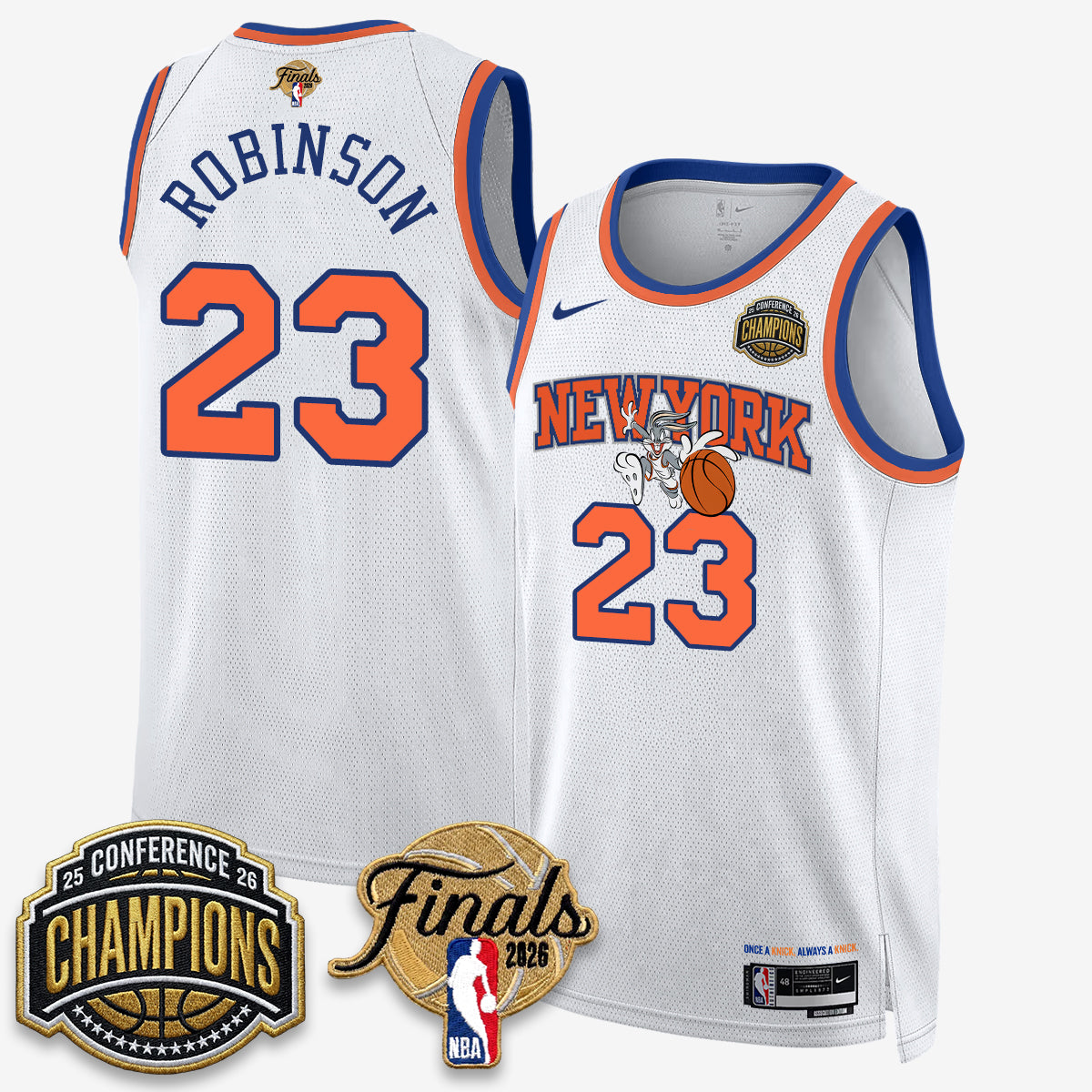 NYK 2026 NBA Eastern Conference Champions x Looney Tunes Vapor Jersey V2- Stitched product image 6, provided for visual