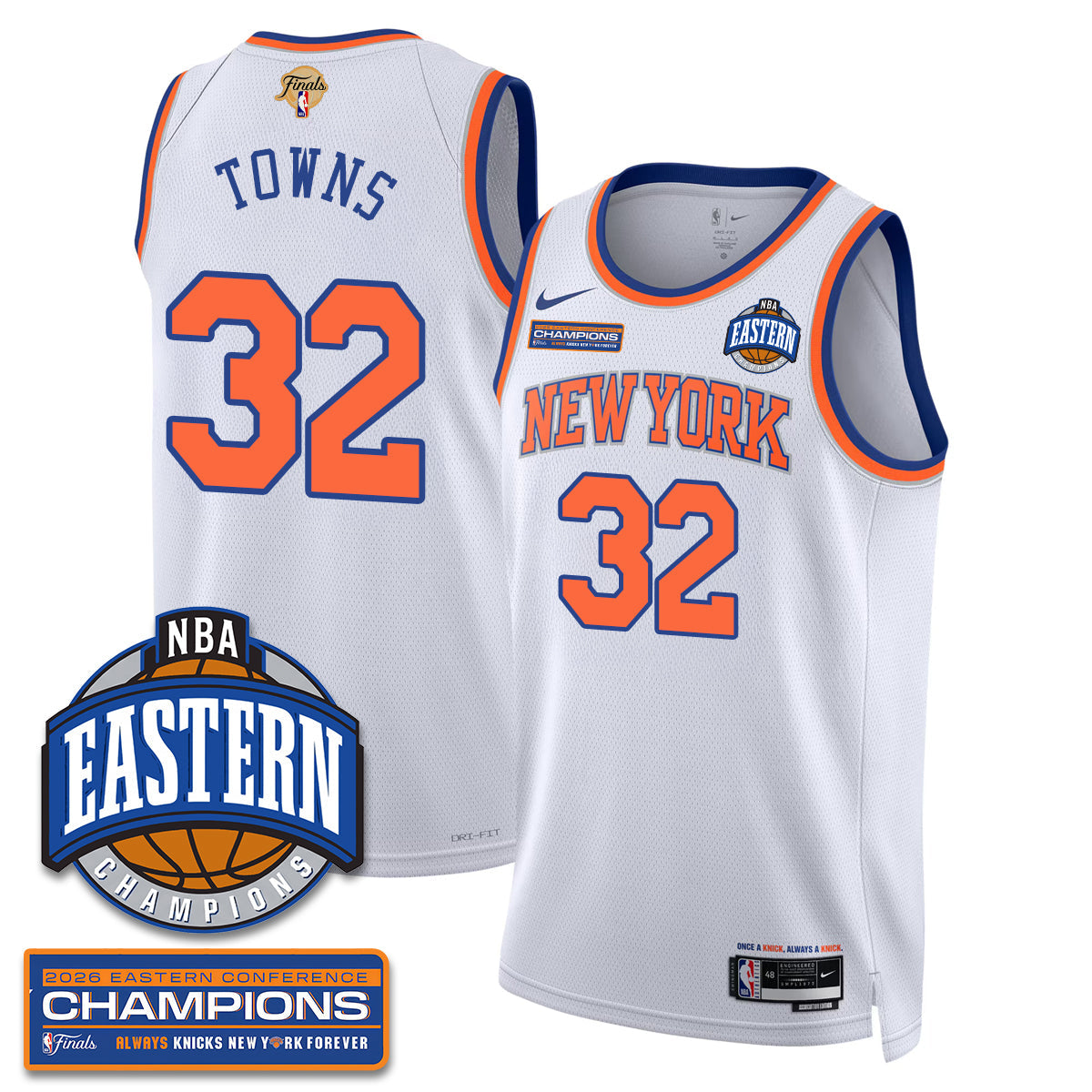 NYK 2026 NBA Eastern Conference Champions City Jersey - Stitched product image 3, provided for visual reference and product
