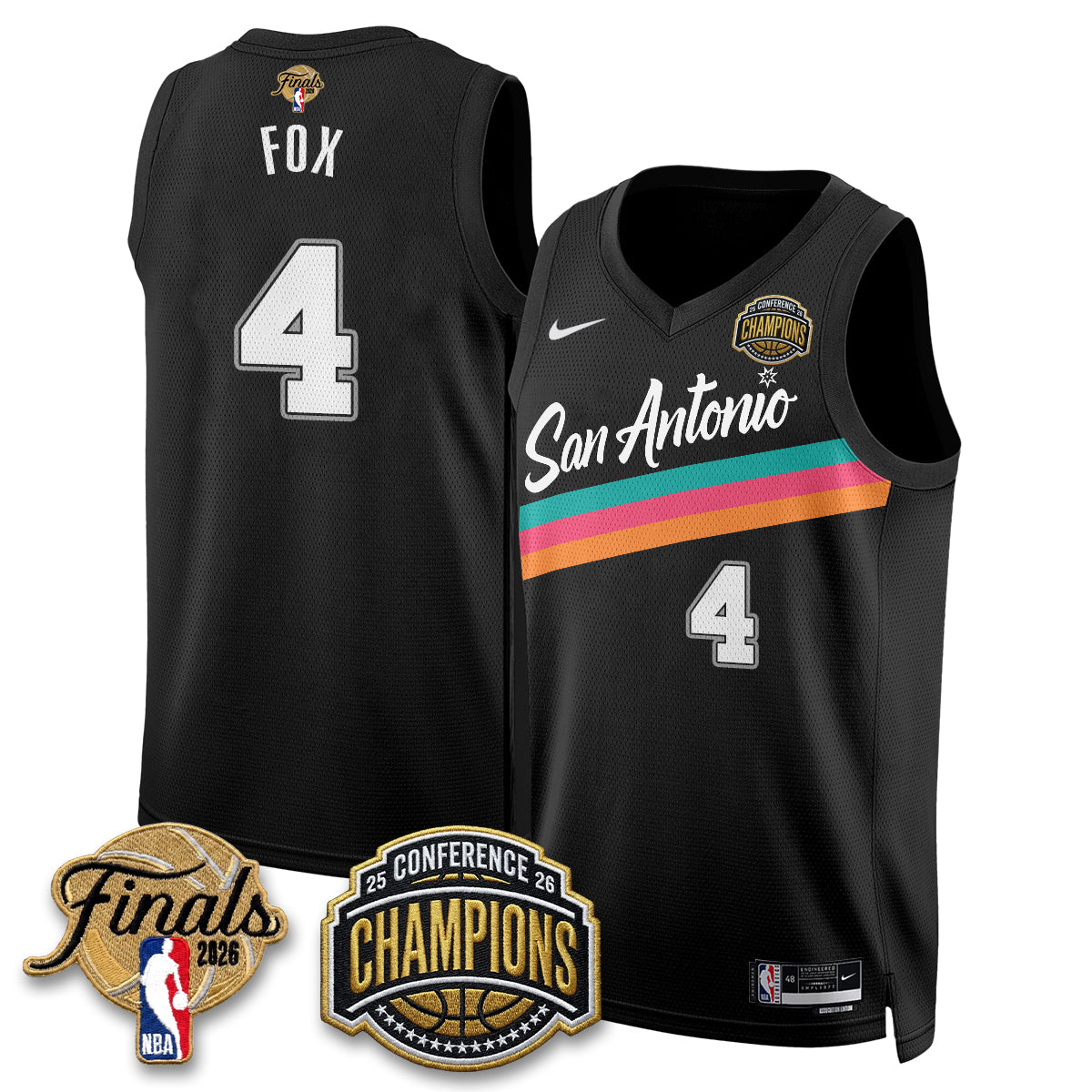 SAS 2026 NBA Western Conference Champions Vapor City Edition Jersey - Stitched product image 3, provided for visual
