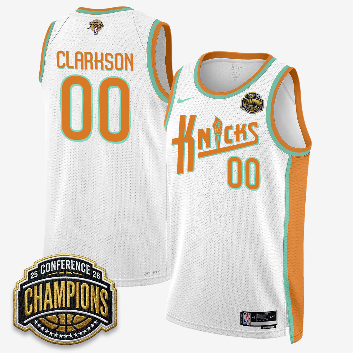 NYK 2026 Eastern Conference Champions Special Edition Jersey V2- Stitched product image 8, provided for visual reference and