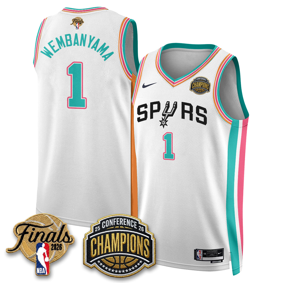 SAS 2026 NBA Western Conference Champions Vapor City Edition Jersey - Stitched product image 19, provided for visual