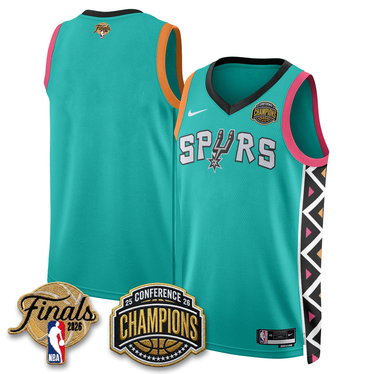 SAS 2026 NBA Western Conference Champions Vapor City 21/22 Edition Jersey - Stitched product image 27, provided for visual