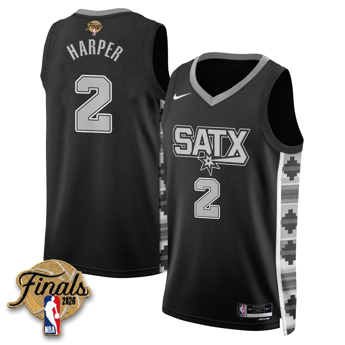 SAS 2026 NBA Western Conference Champions Vapor Jersey V2- Stitched product image 24, provided for visual reference and