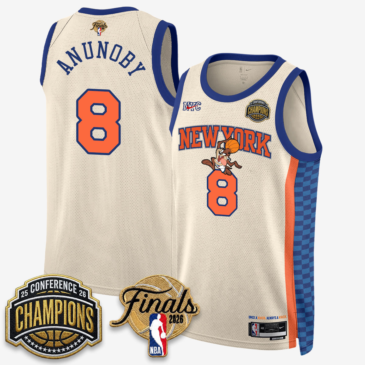 NYK 2026 NBA Eastern Conference Champions x Looney Tunes Vapor Jersey V2- Stitched product image 48, provided for visual