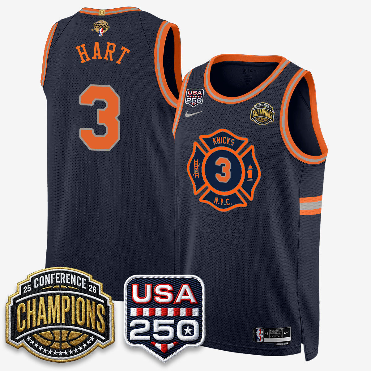 NYK 2026 NBA Eastern Conference Champions City Edition Jersey V2- Stitched product image 32, provided for visual reference