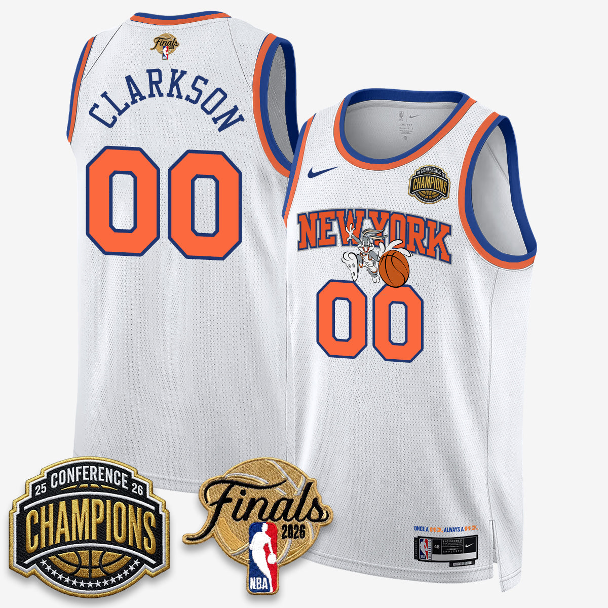 NYK 2026 NBA Eastern Conference Champions x Looney Tunes Vapor Jersey V2- Stitched product image 8, provided for visual
