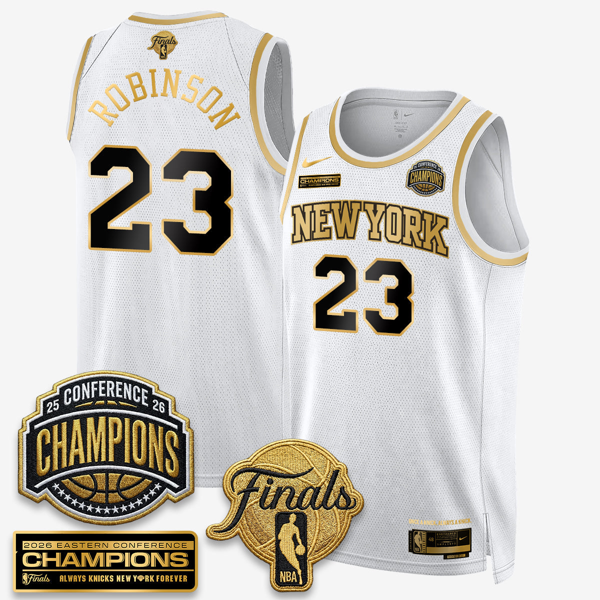 NYK 2026 NBA Eastern Conference Champions Black Gold Edition Jersey - Stitched product image 24, provided for visual