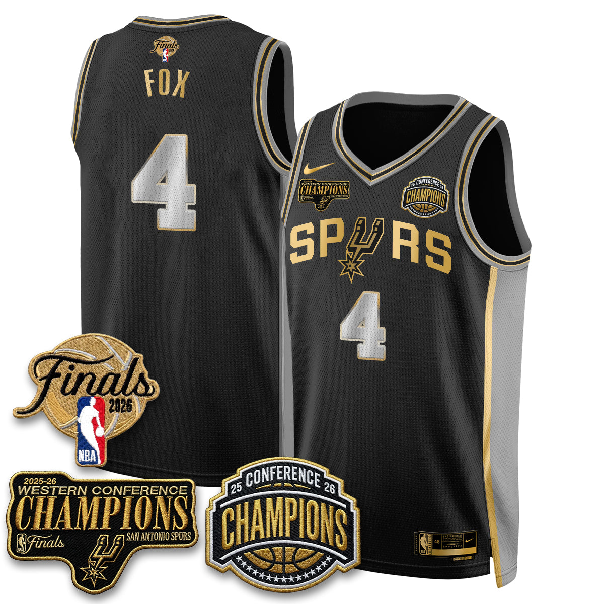 SAS 2026 NBA Western Conference Champions Vapor Special Edition Jersey - Stitched (1) product image 4, provided for visual
