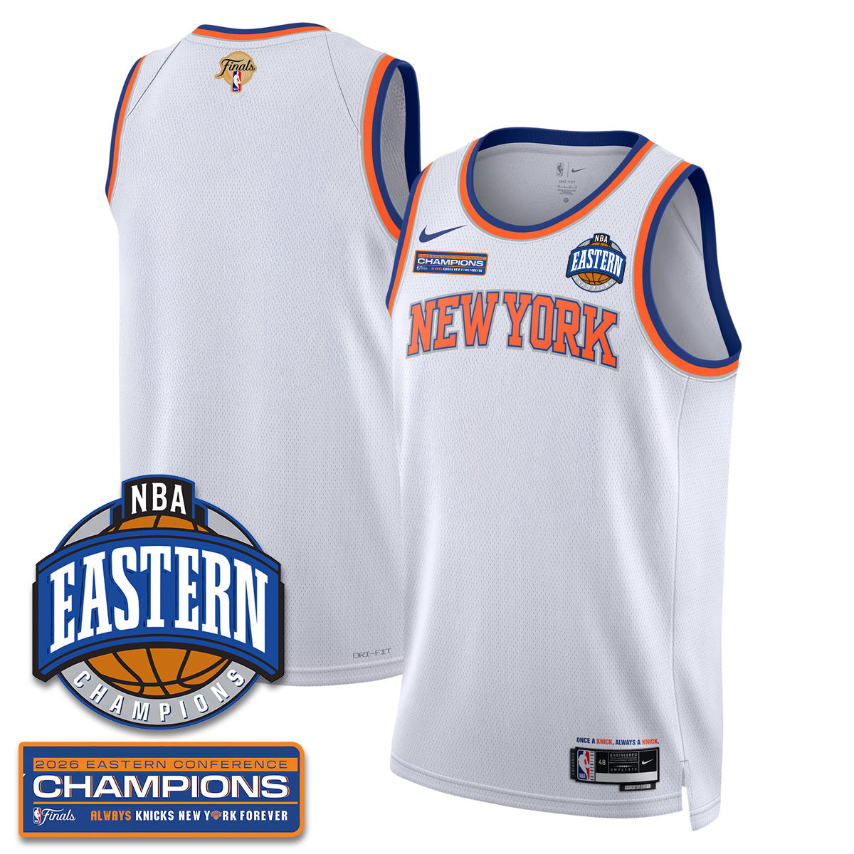 NYK 2026 NBA Eastern Conference Champions City Jersey - Stitched product image 17, provided for visual reference and product